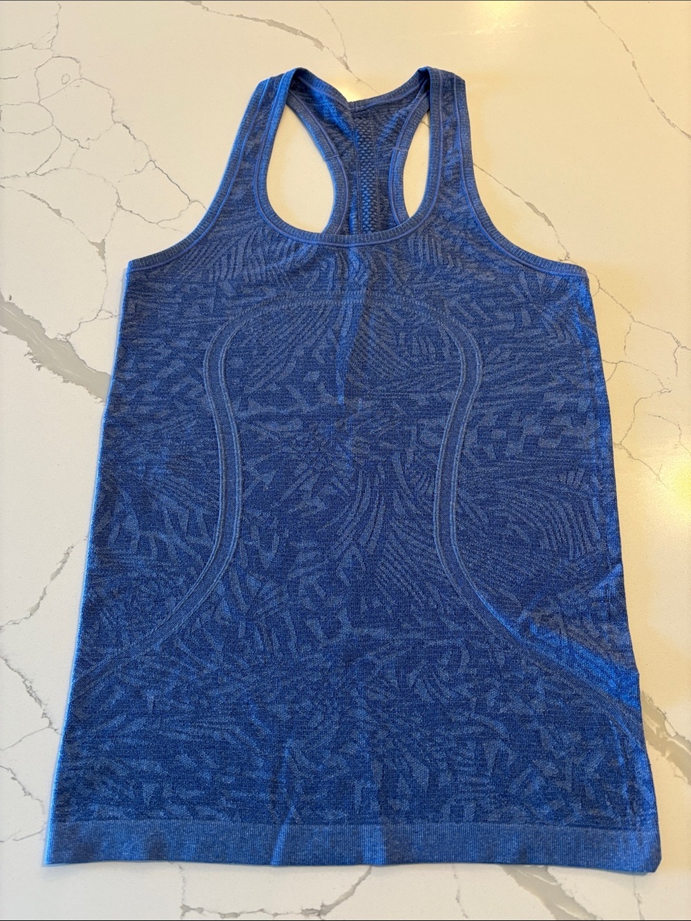 Lululemon Swiftly Tech Racerback ~ Rare ~ 8 ~ Heathered Harbor Blue